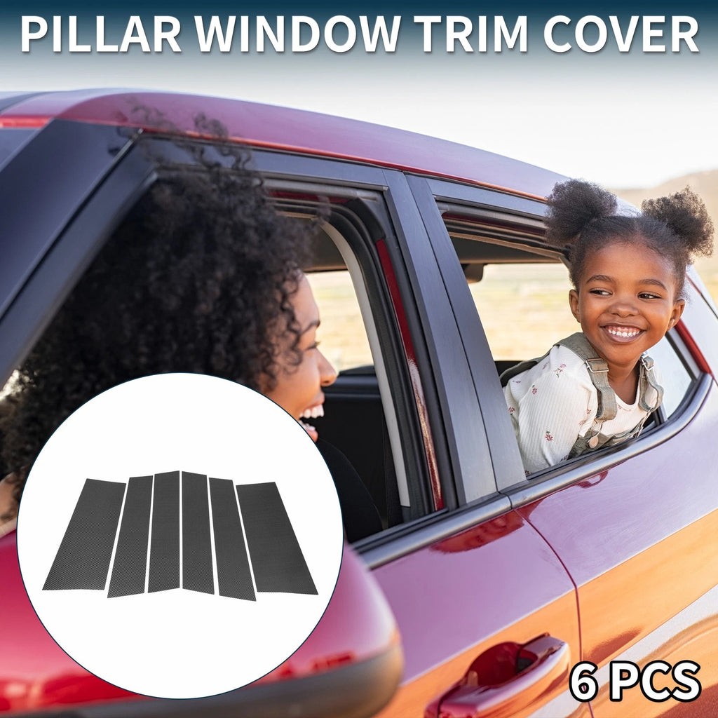 6 Pcs Door Pillar Window Trim Replacement for Honda Odyssey (2011–2017)