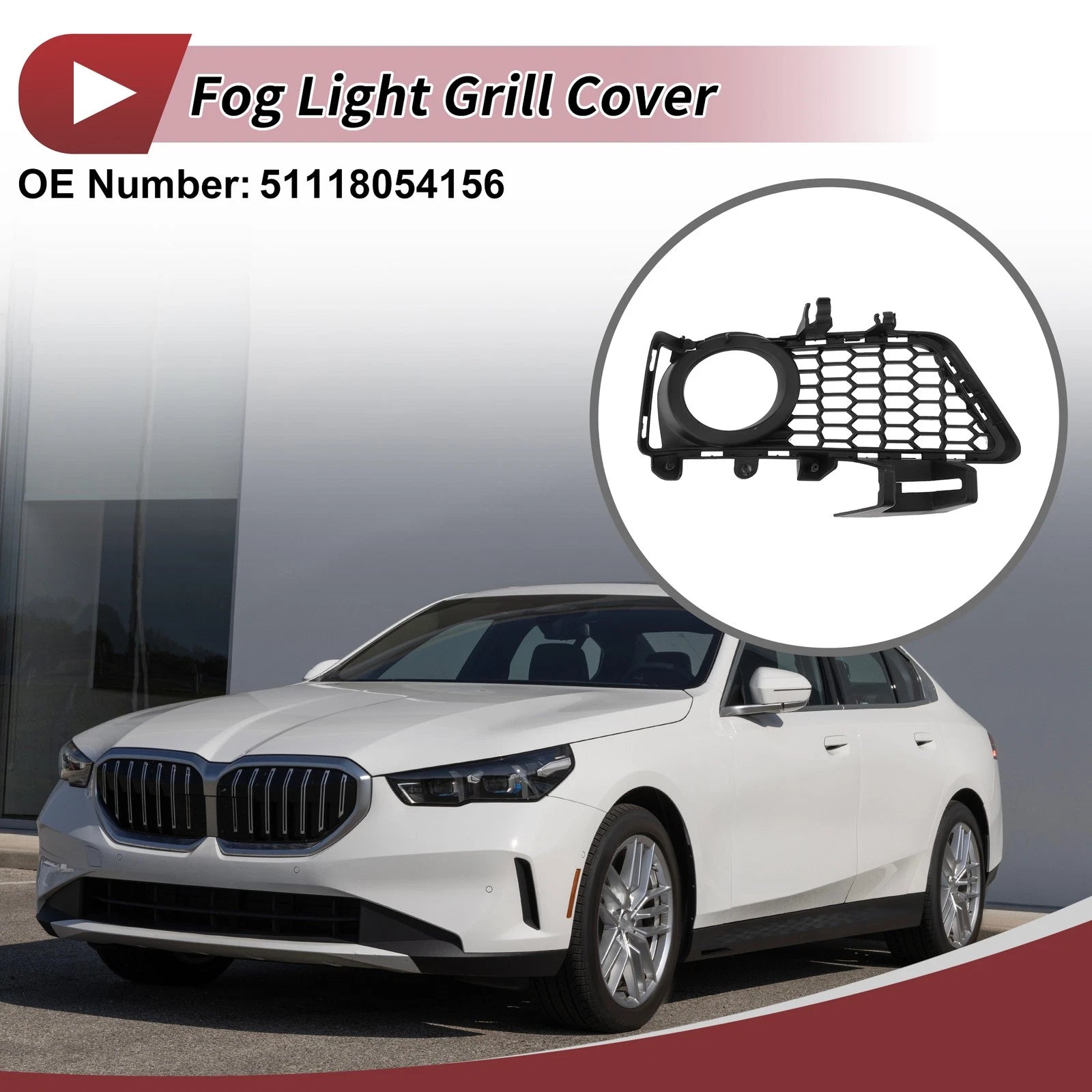 Fog Light Grill Front Right Replacement for BMW 3 Series (2012–2018)
