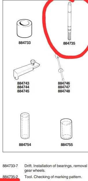 Special Tool for Volvo Penta 884735 (Marking Pattern Check)