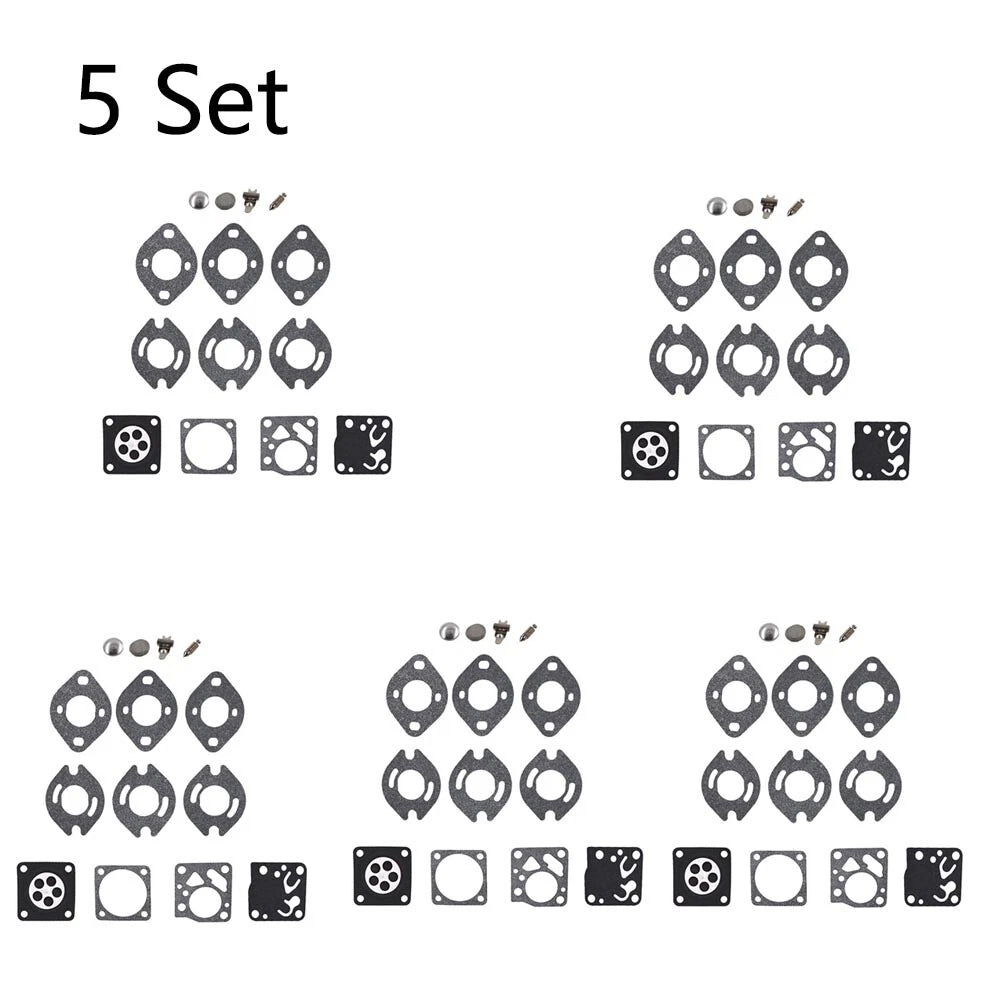 Set of 5 Carburetor Diaphragm Kits for Tecumseh TC200 TC300, Tillotson RK21 HU