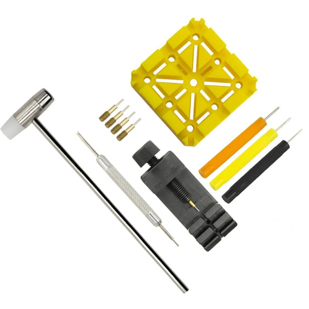 11-Piece Watch Repair Tool Set - Metal & ABS Plastic