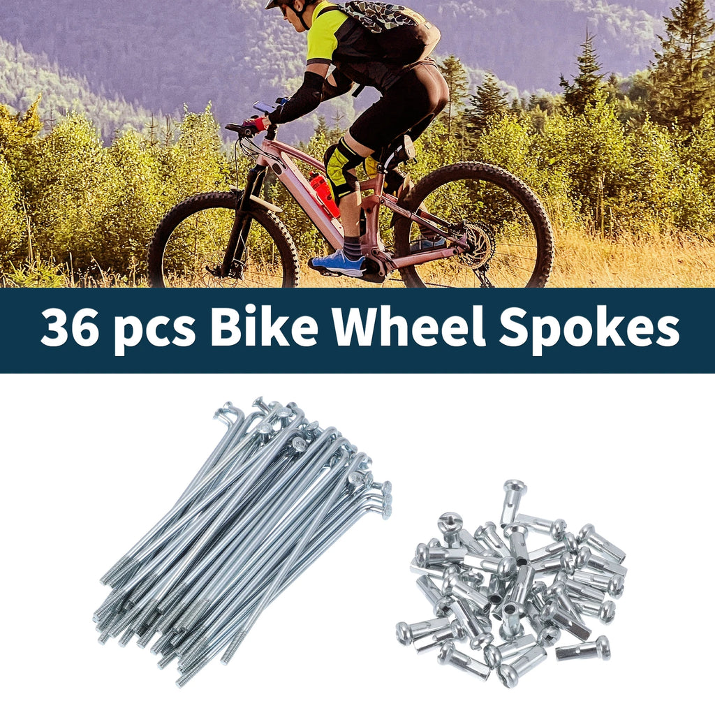 Bicycle Spoke Nipples Replacement 45mm Steel Galvanized Set for Universal