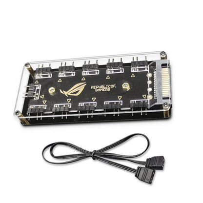 5V 3-Pin RGB Hub Splitter SATA Power Adapter Extension Cable