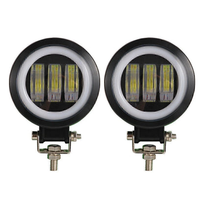 2X Round LED Work Light Bar for Motorcycle (12V 24V)
