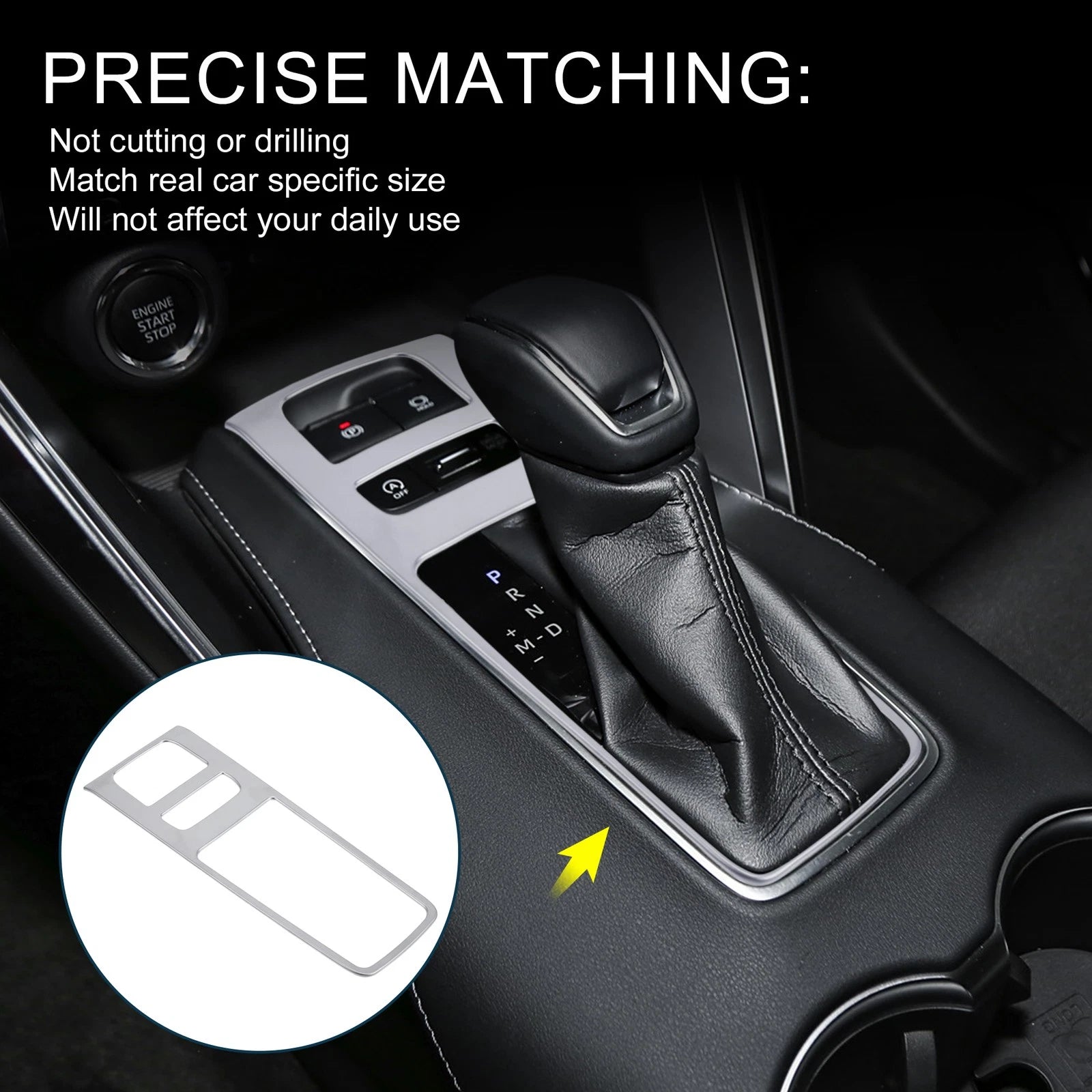 Chrome Gear Shift Panel Cover for Toyota Harrier (80 Series)