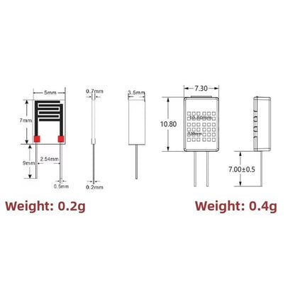 10pcs Humidity Sensor with Temperature Probe for Automation Projects