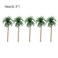 15Pcs Coconut Palm Trees for Garden Park Railroad Landscape