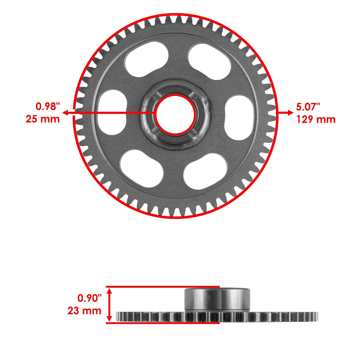 Starter Outer Clutch and Idler Gear Set Replacement for Yamaha TW200 (1987–2017)