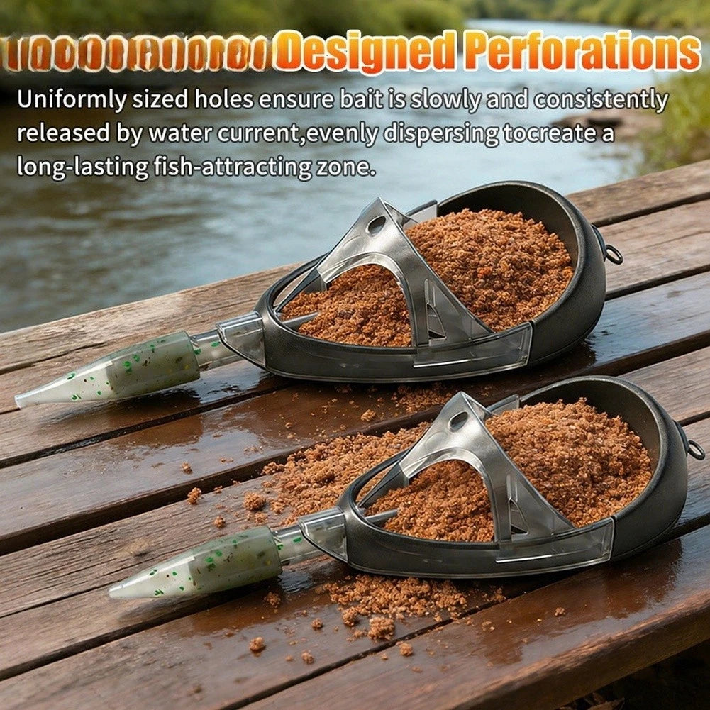 Feeder Style Bait Container with Weighted Base