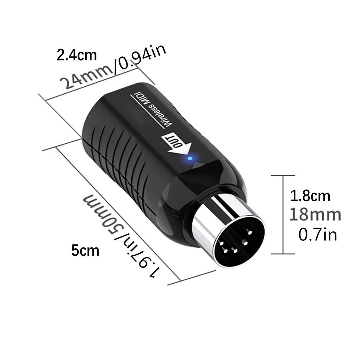 Rechargeable Midi Wireless Receiver Transmitter for Digital Piano Keyboard