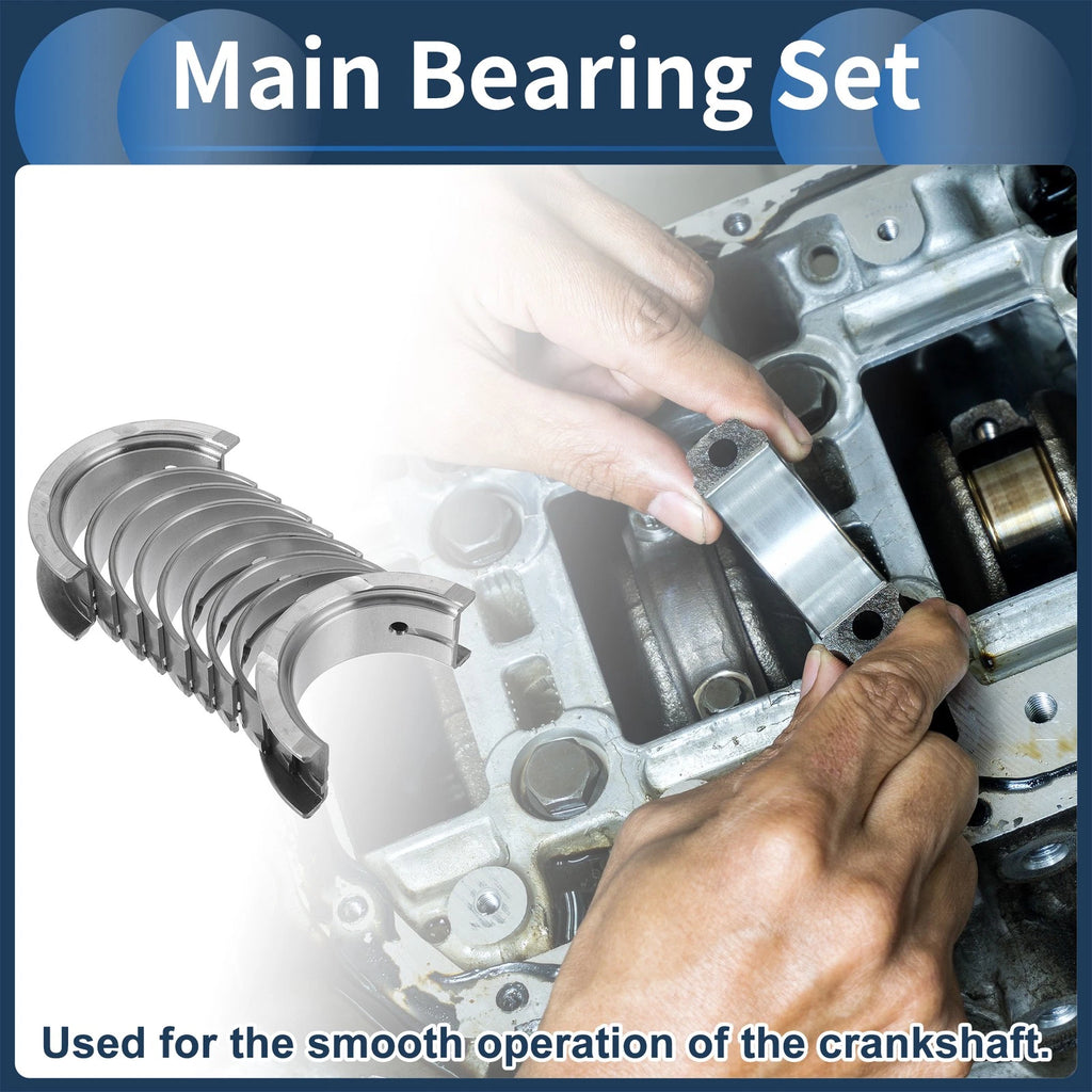 Main Bearing Set Replacement for Mitsubishi Lancer (1985–1988) 10 Piece