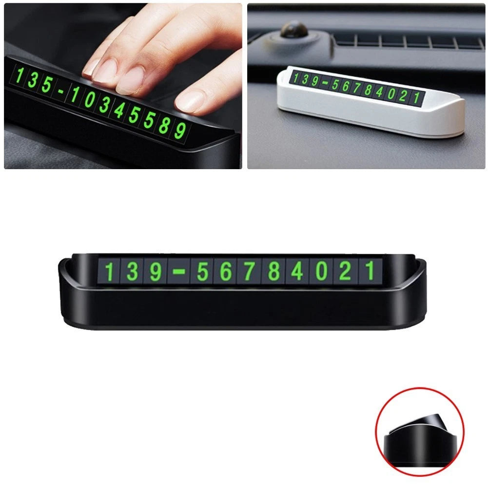 Privacy Protecting Temporary Parking Card with Phone Number Display