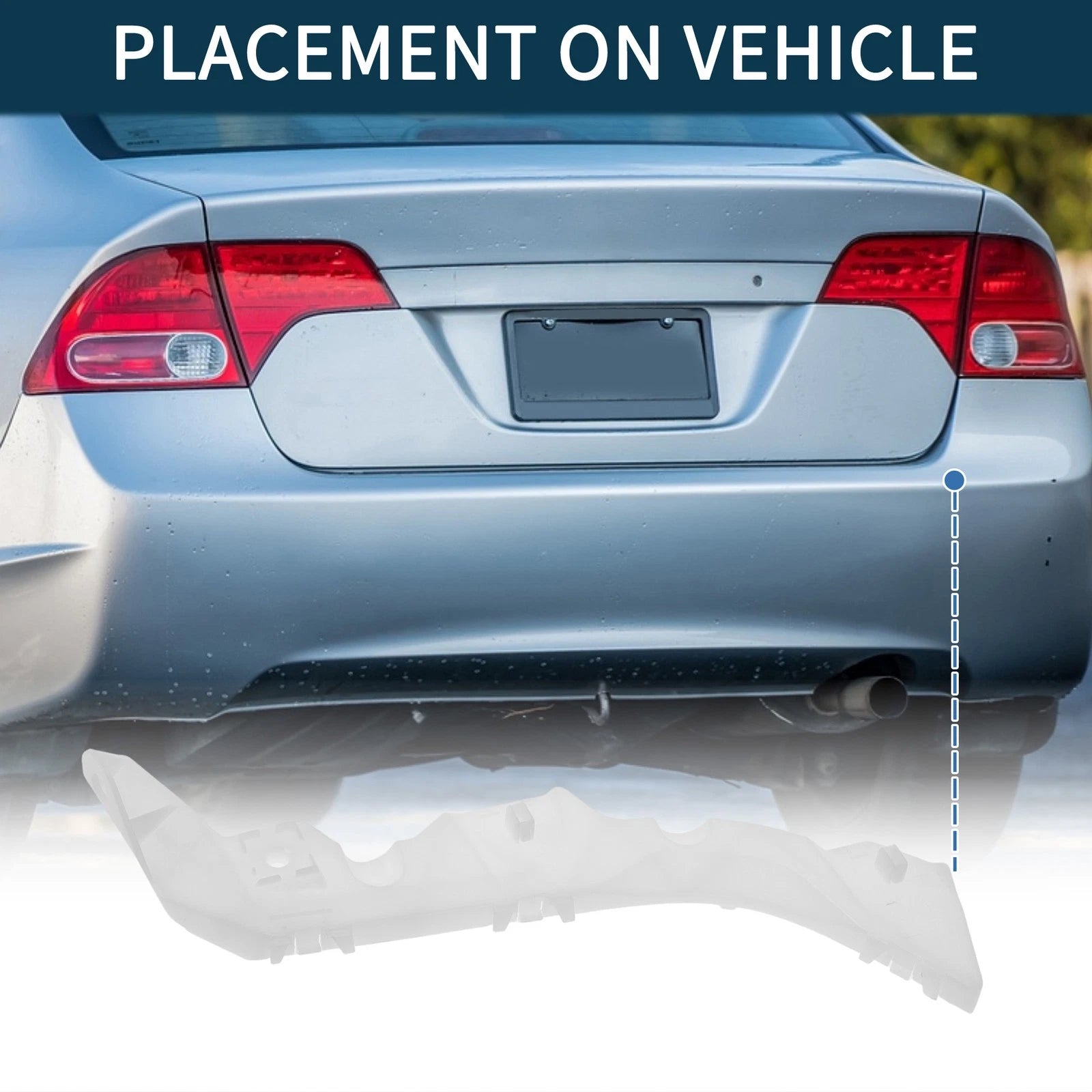 Right Rear Bumper Retainer Bracket for Mazda 6 (2003–2008)
