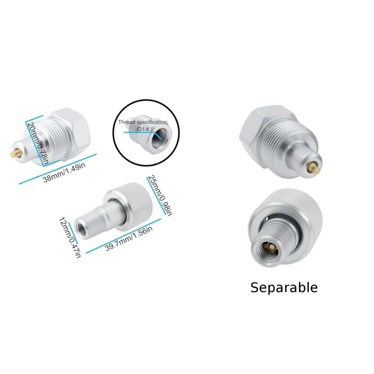 Quick-release Hydraulic Coupler for Hydraulic Pumps 6.35mm NPT Connection