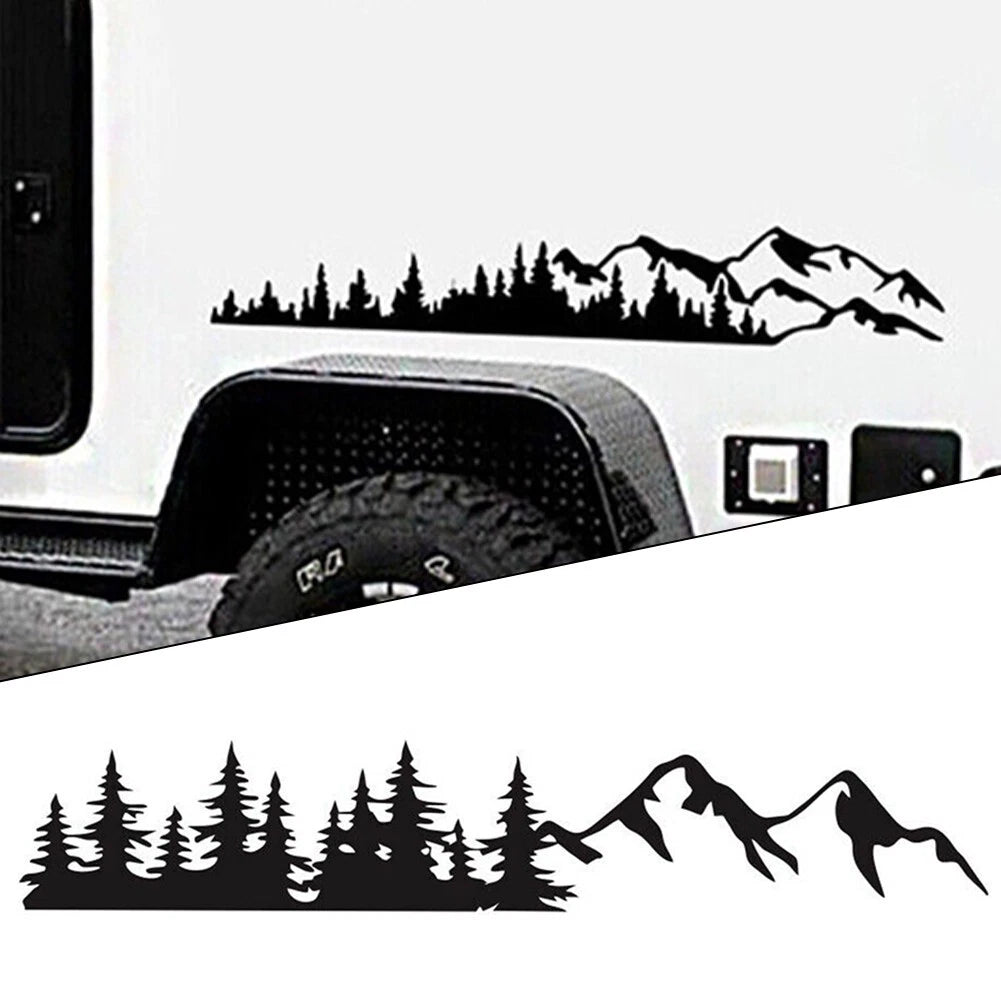 Car Tree Mountain Forest Vinyl Decal Sticker for Any Car