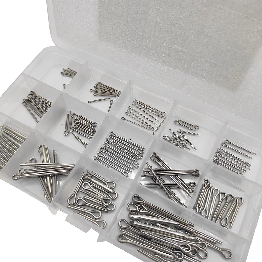 Assorted Cotter Pin Kit 150 Pieces 15 Sizes for M3 Carbon Steel
