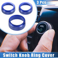 3 Pcs AC Audio Tune Switch Knob Ring Cover Replacement for Dodge Dart (2012–2018)