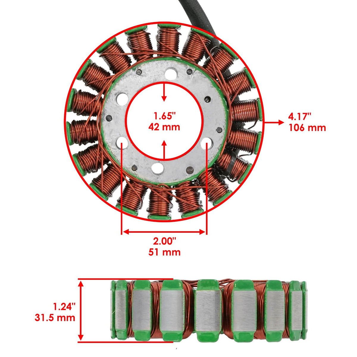 Caltric Stator Generator Magneto Replacement for Suzuki (2000–2010)