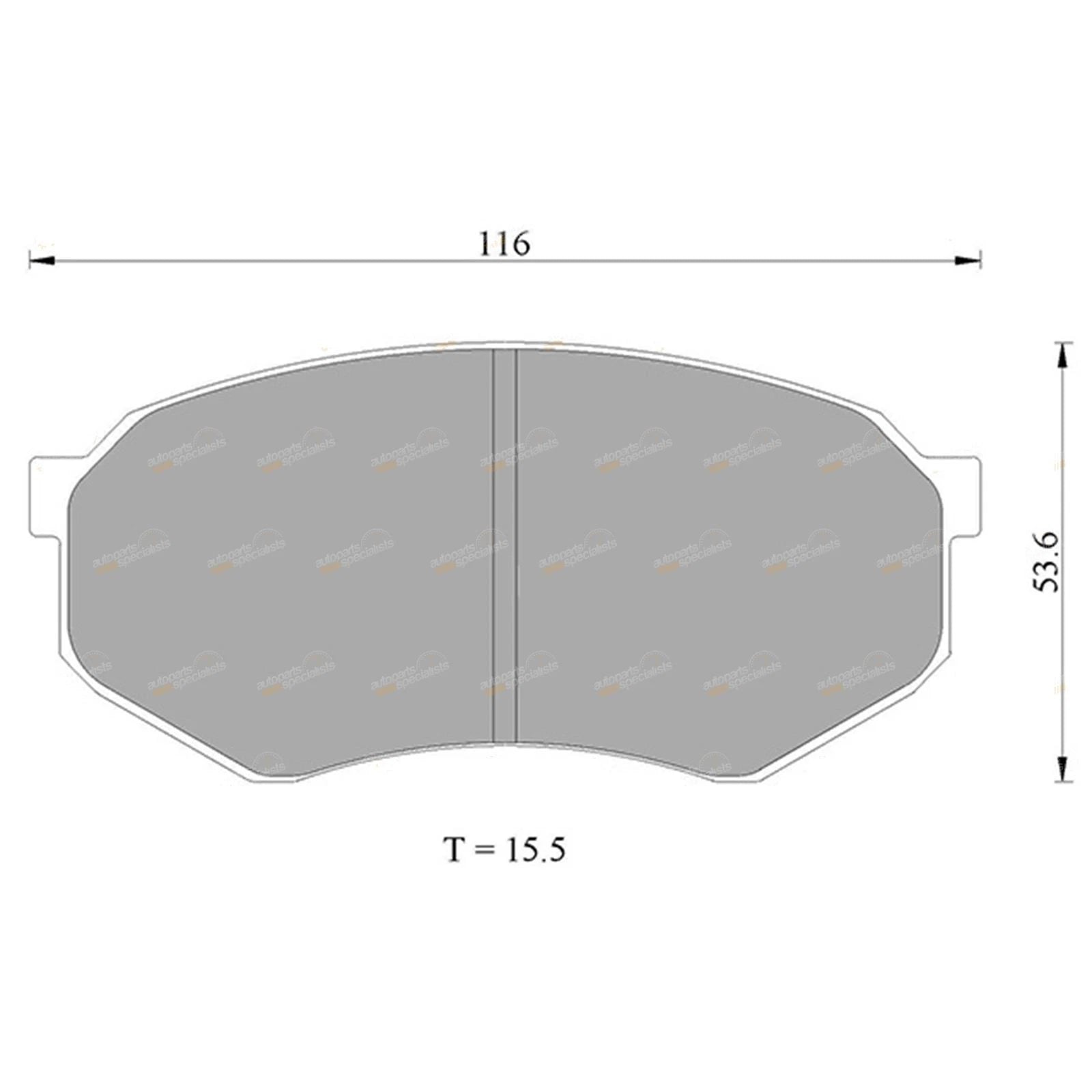 Front Disc Brake Pad Set for Mazda 929 (1987–1998) RWD
