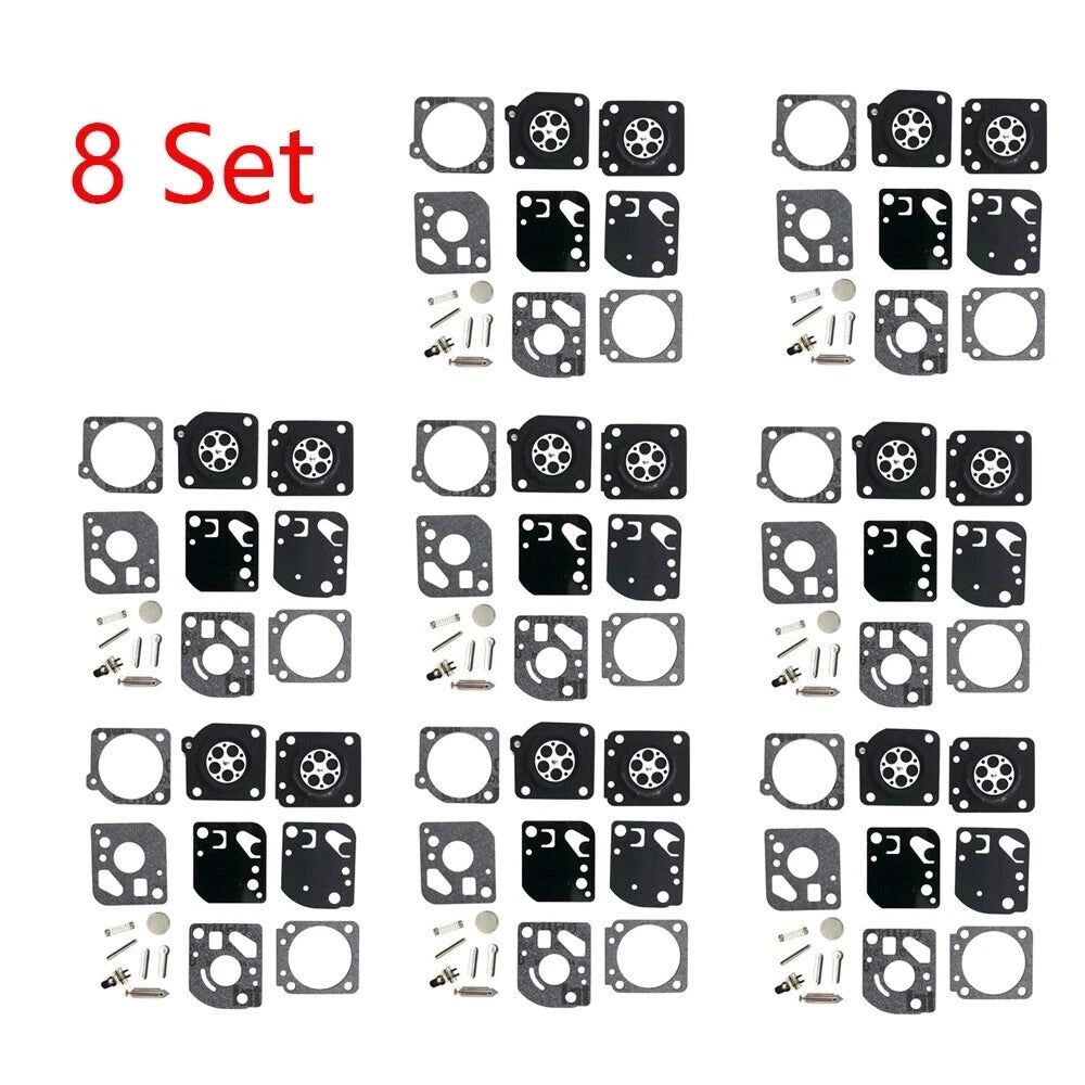 Set of 8 Carburetor Diaphragm Gasket Kit for Zama RB-29 C1U Trimmer