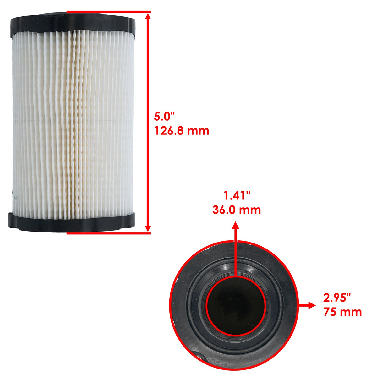 Air Filter Replacement for John Deere D130 D140 (2002–2019)