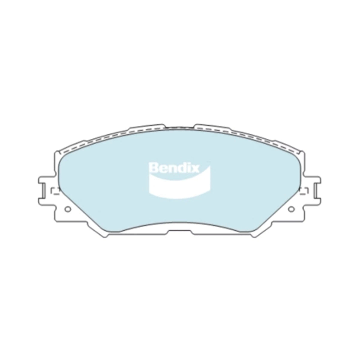 Set of 4 Bendix GCT Front Disc Brake Pads for Toyota Corolla (2007–2018)