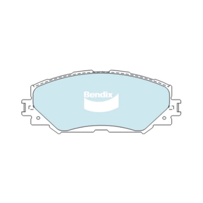 Set of 4 Bendix GCT Front Disc Brake Pads for Toyota Corolla (2007–2018)