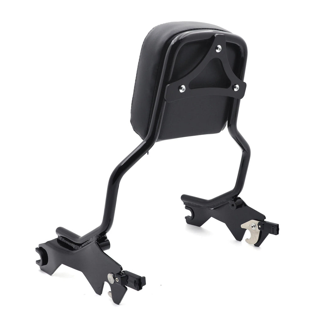Black Passenger Sissy Bar Backrest for Harley Softail FXFB FXFBS (2018–2023)