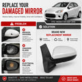 Left Side Wing Door Mirror Assembly Heated for Mazda 2 (2010–2015)