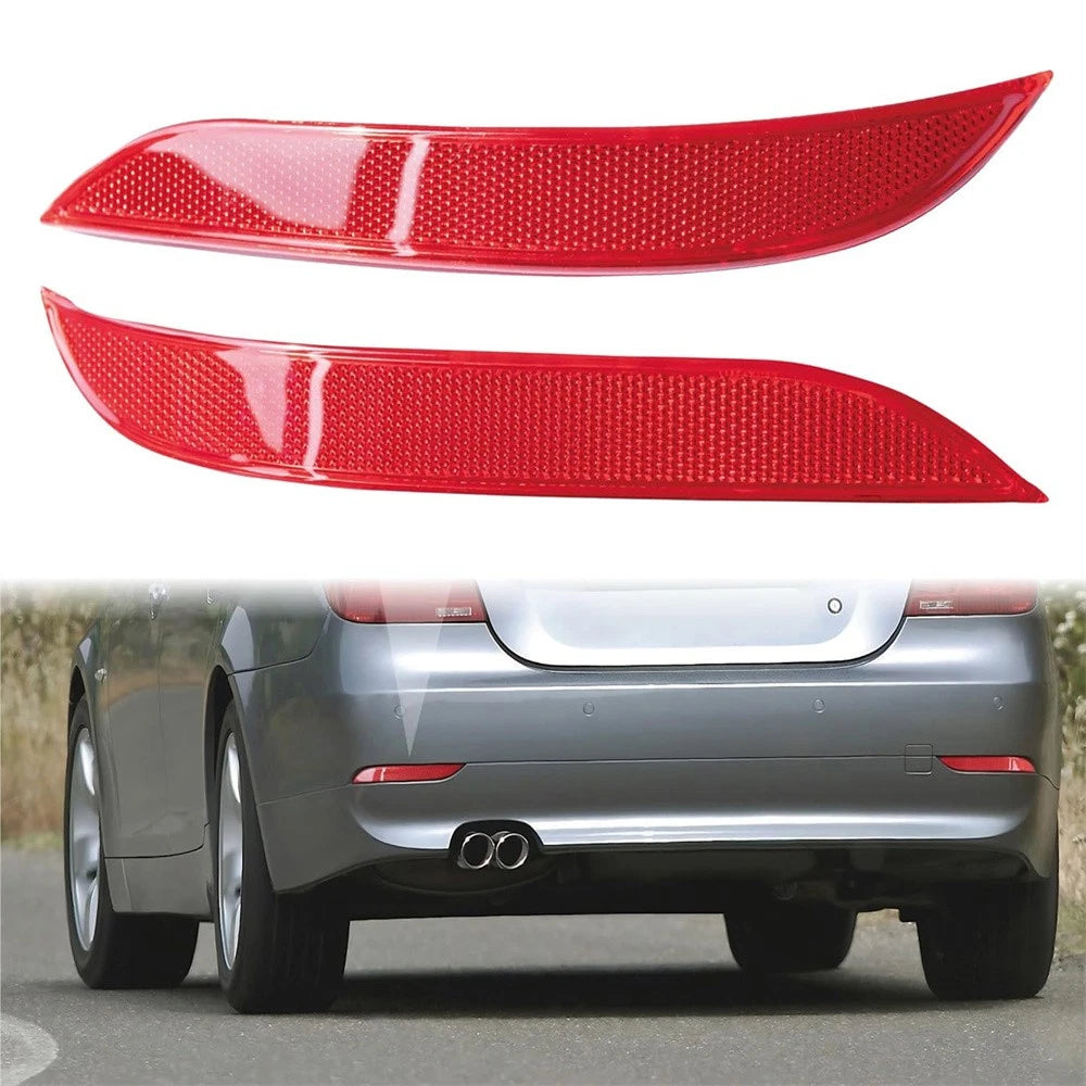 2Pcs Rear Bumper Reflector Red For BMW 5 Series E60 E612003-2007 Left and Right