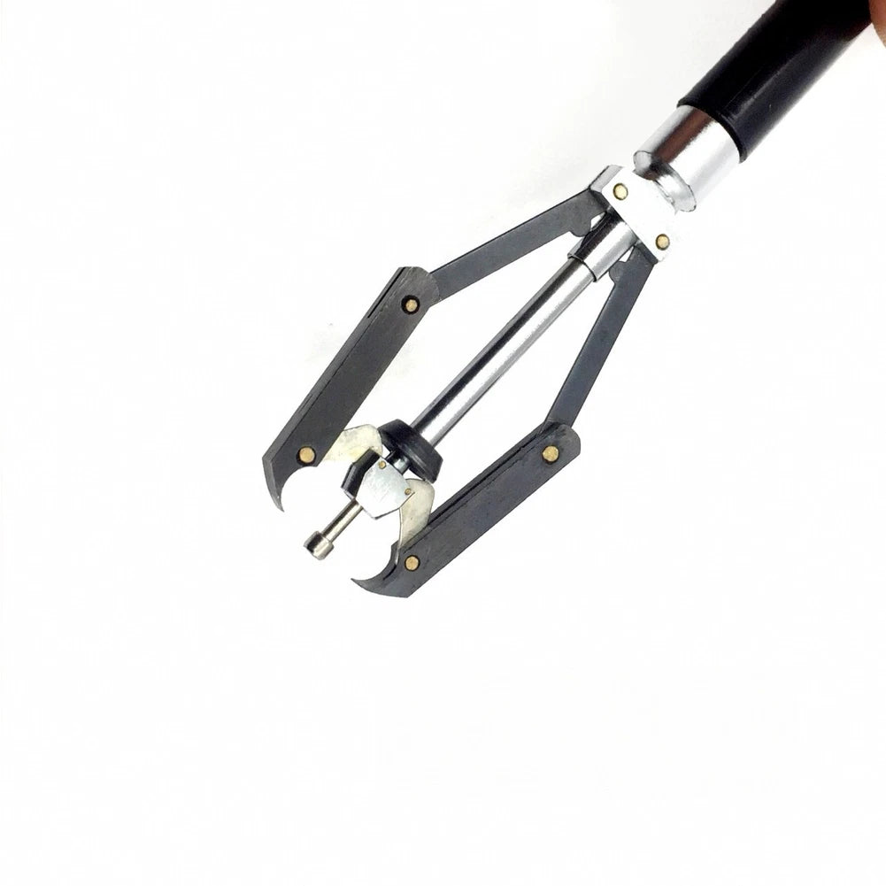 Watch hand plunger puller tool for precise removal of hour minute second hands