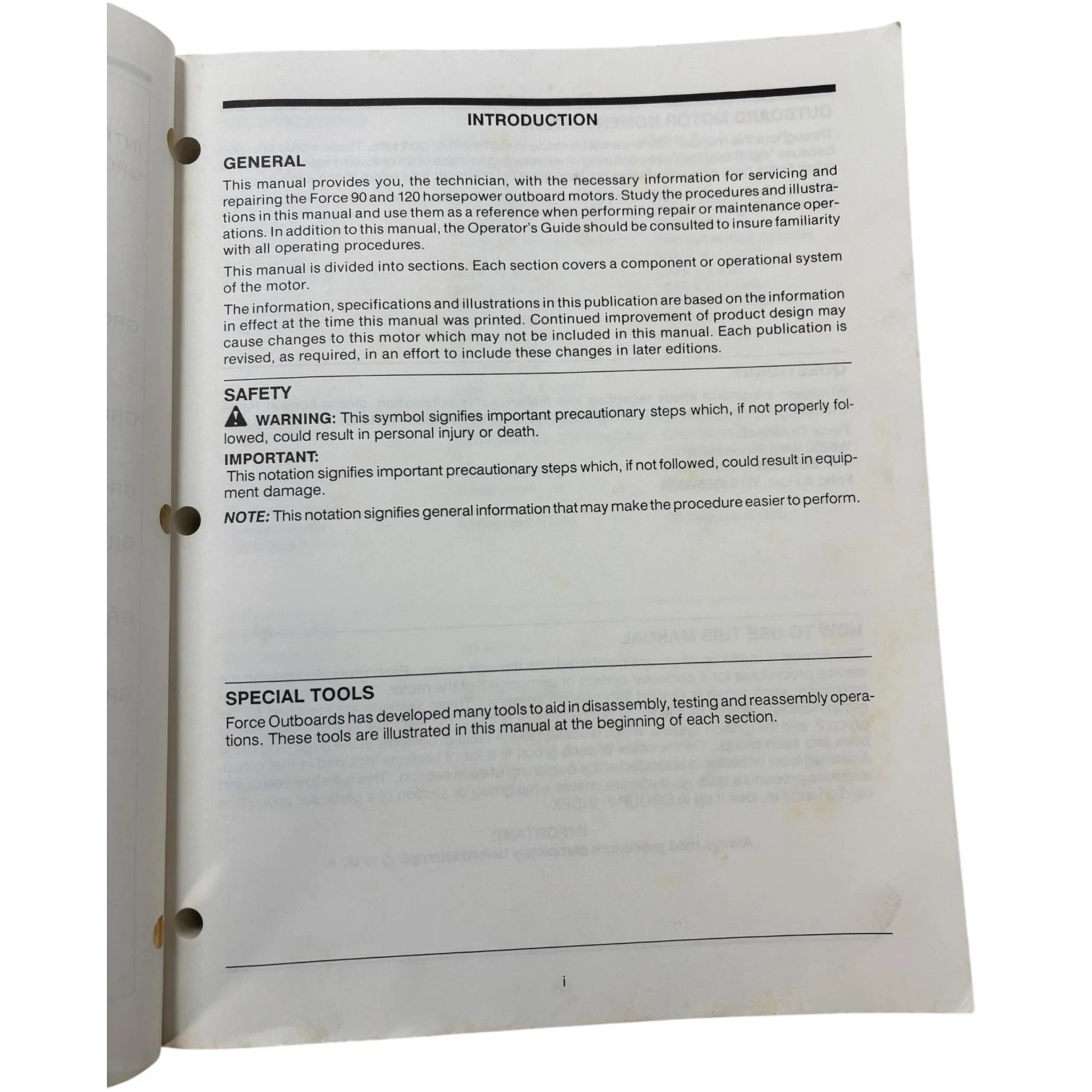 Service Manual for Force Outboards 90-823267 (1992)