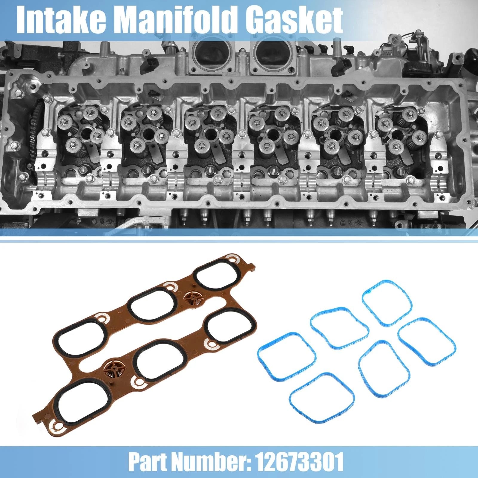 Intake Manifold Gasket Set Upper and Lower for Buick for Chevy (1948–1953)