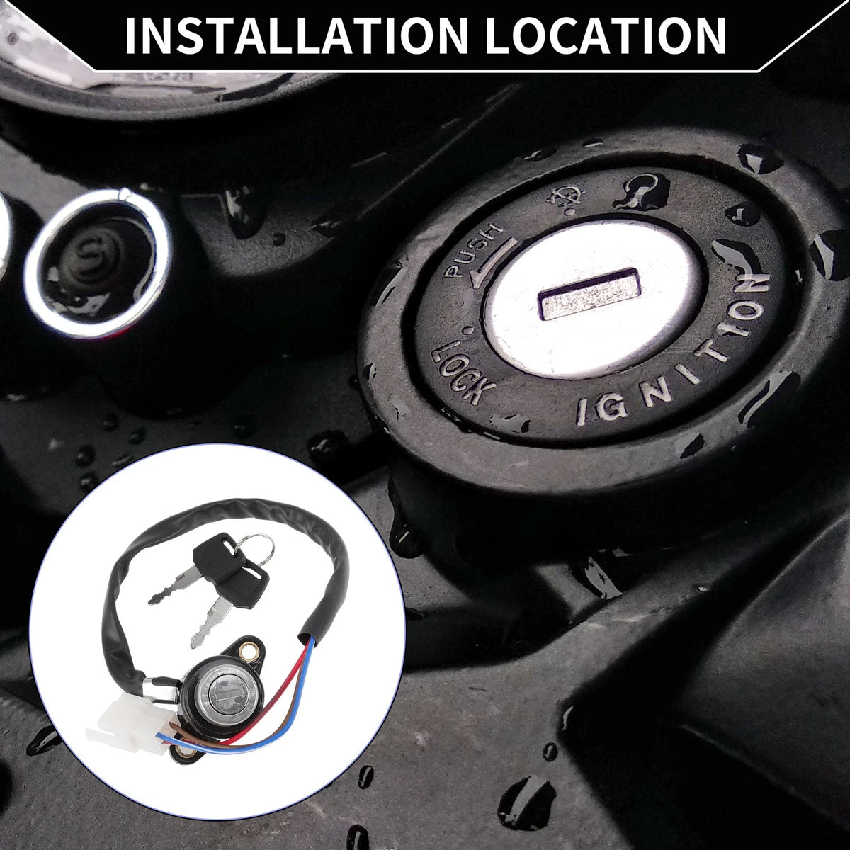 Ignition Key Switch No. 35100MCKA00 for Honda Shadow Spirit 1100 (2001–2007)