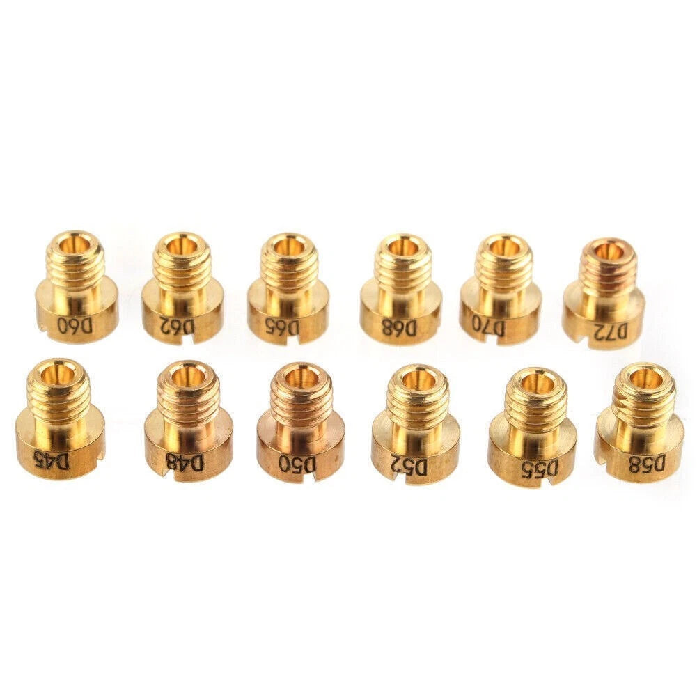 12x Carburetor Main Jets for Dellorto SHA PHBG (#45-#72)