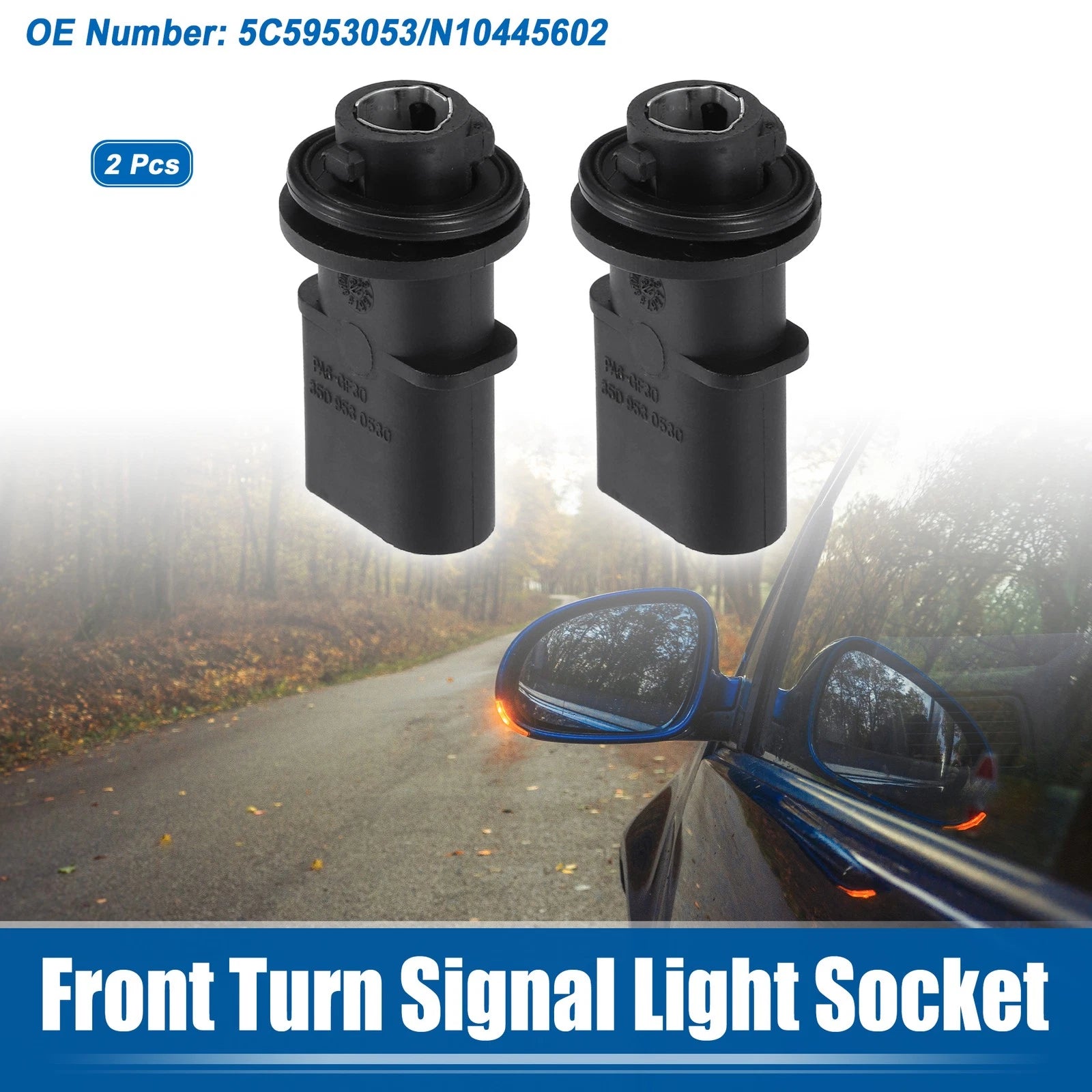 Turn Signal Light Socket Replacement Set for VW Passat CC Beetle Audi S5 (2009–2016)