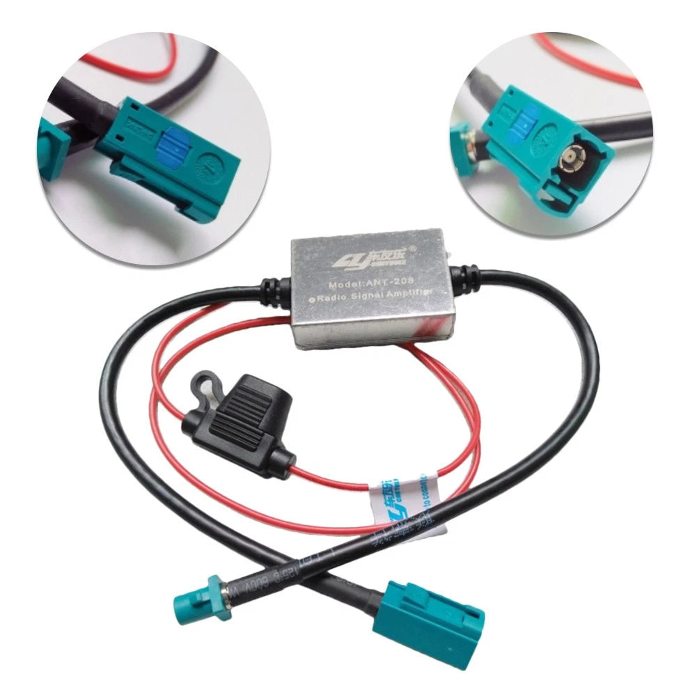 Inline FM Signal Booster for Car 12V (No specific make/model provided)