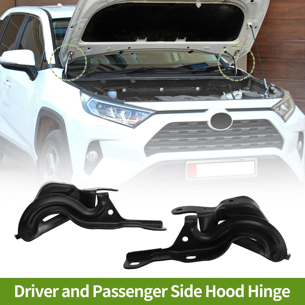 Hood Hinge Set for Chevrolet Malibu (2013–2015) Front Left Right Pair