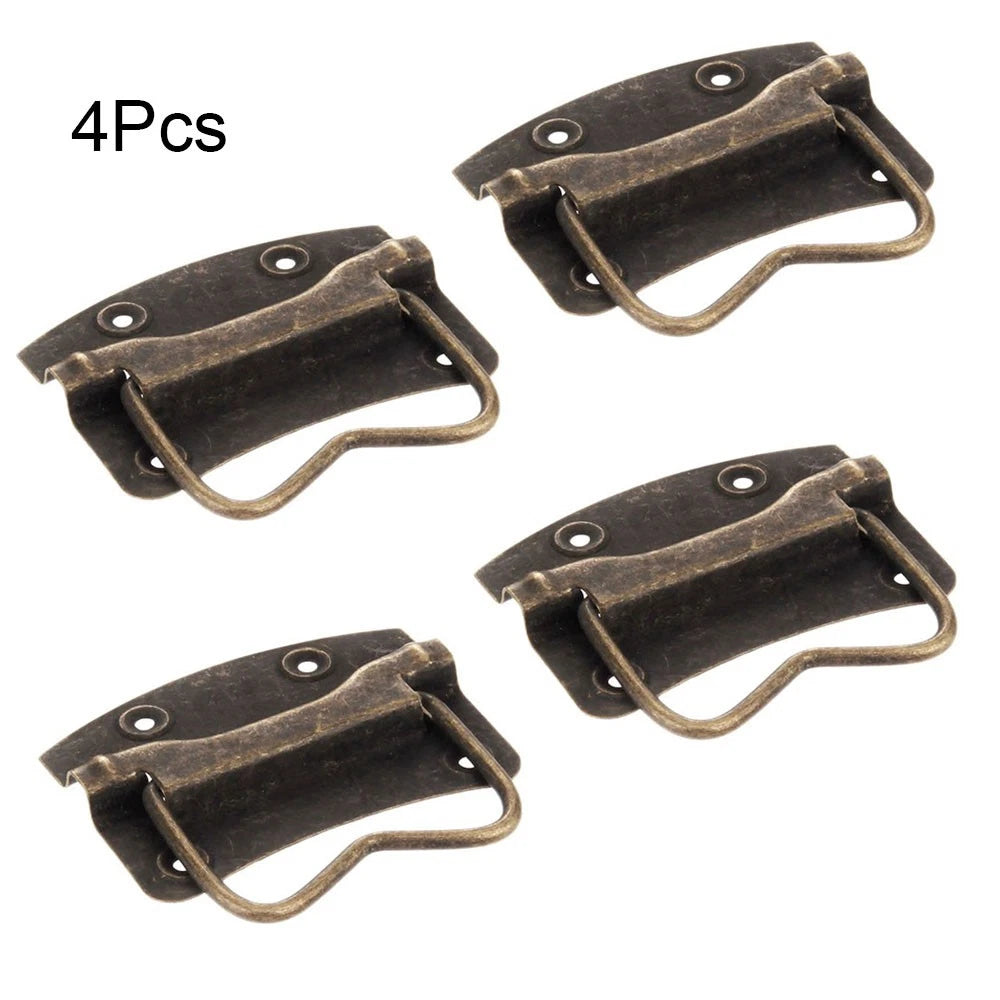 4X Antique Bronze Pull Handle Knob Ring for Drawer Cabinet Toolbox
