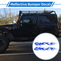 Reflective Bumper Decal for - Blue Flame Design