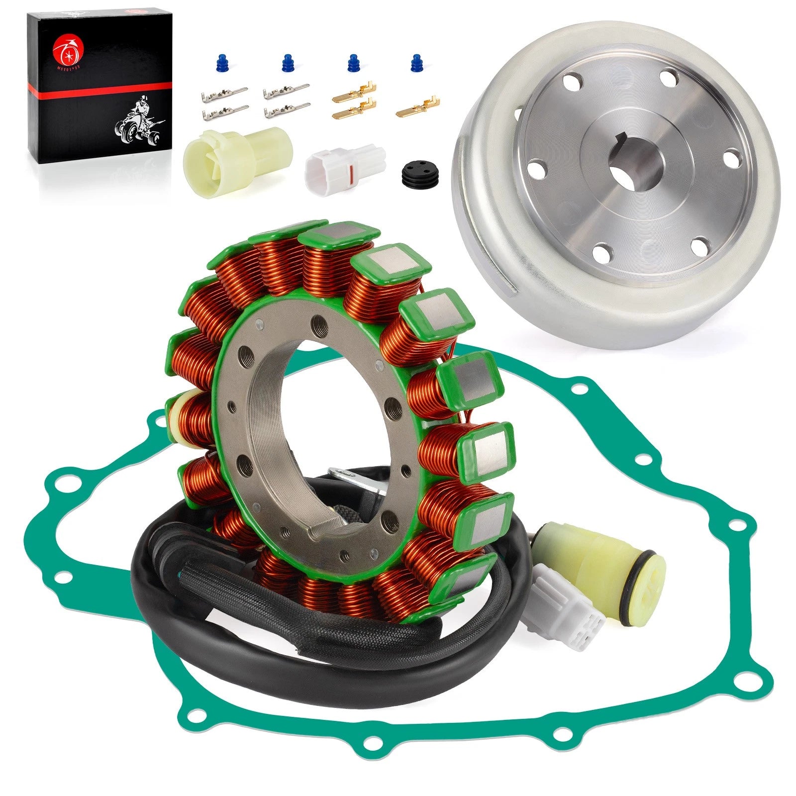 5KM-81450-11-00 Flywheel and Stator for Yamaha Grizzly 660 (2003–2008) Rhino 660 (2004–2007)