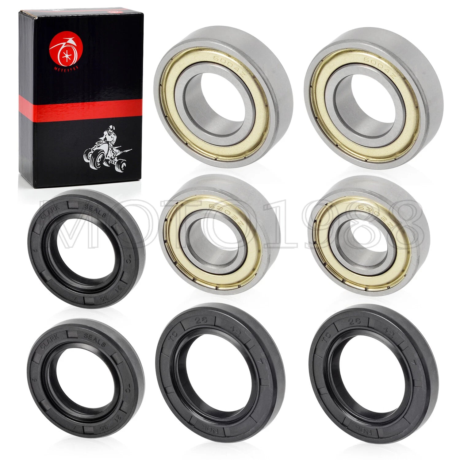 Front Wheel Bearings and Seals Kit for Yamaha YFZ450 YFZ450R YFZ450X (2004–2023)