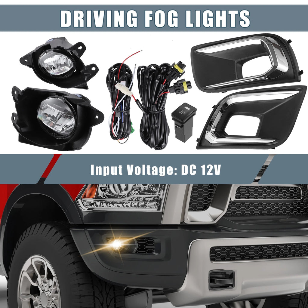Fog Light Bezel Set with Switch Harness for Toyota Sequoia (2008–2017)