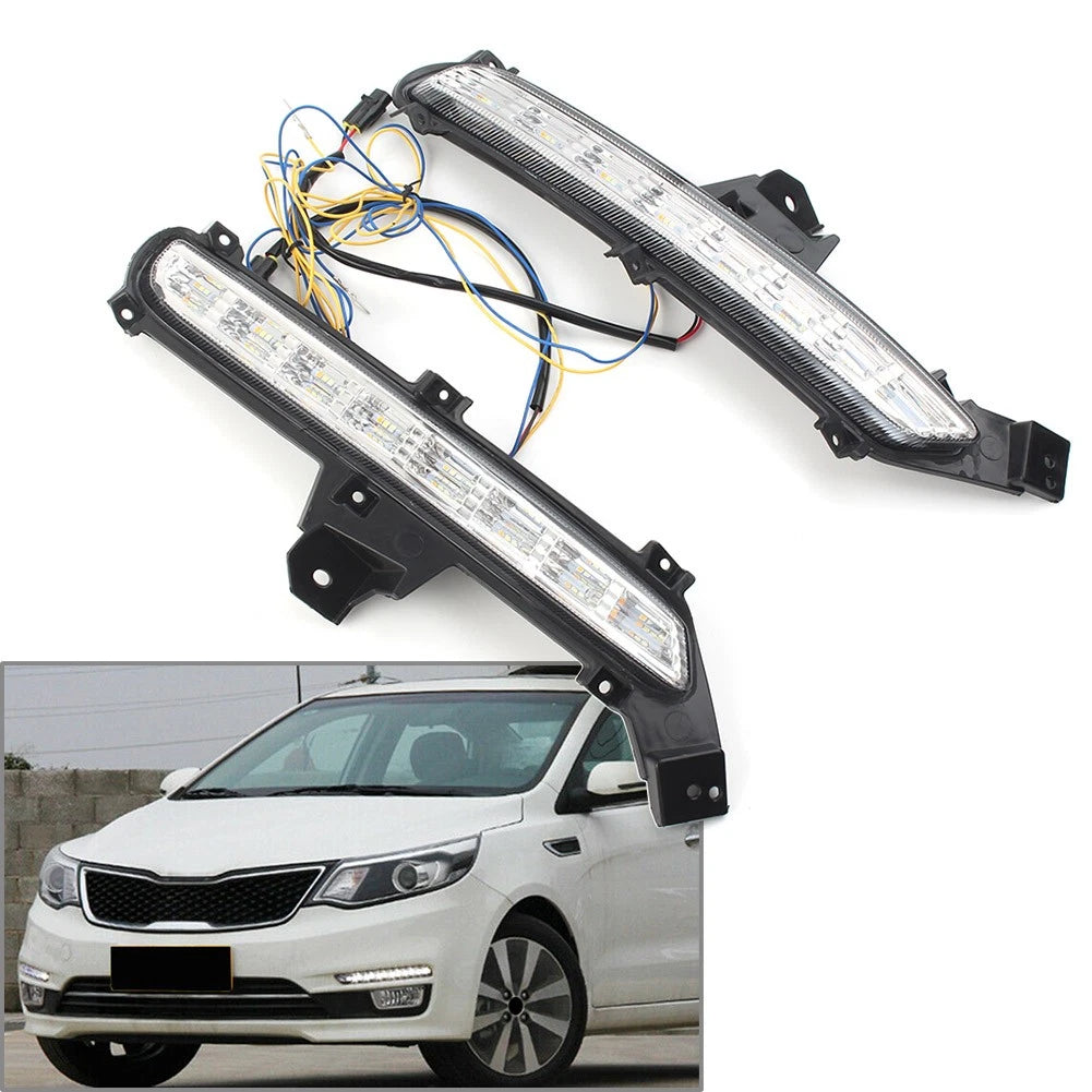 2pc LED Daytime Running Lights for Kia K2 (2015–2016)