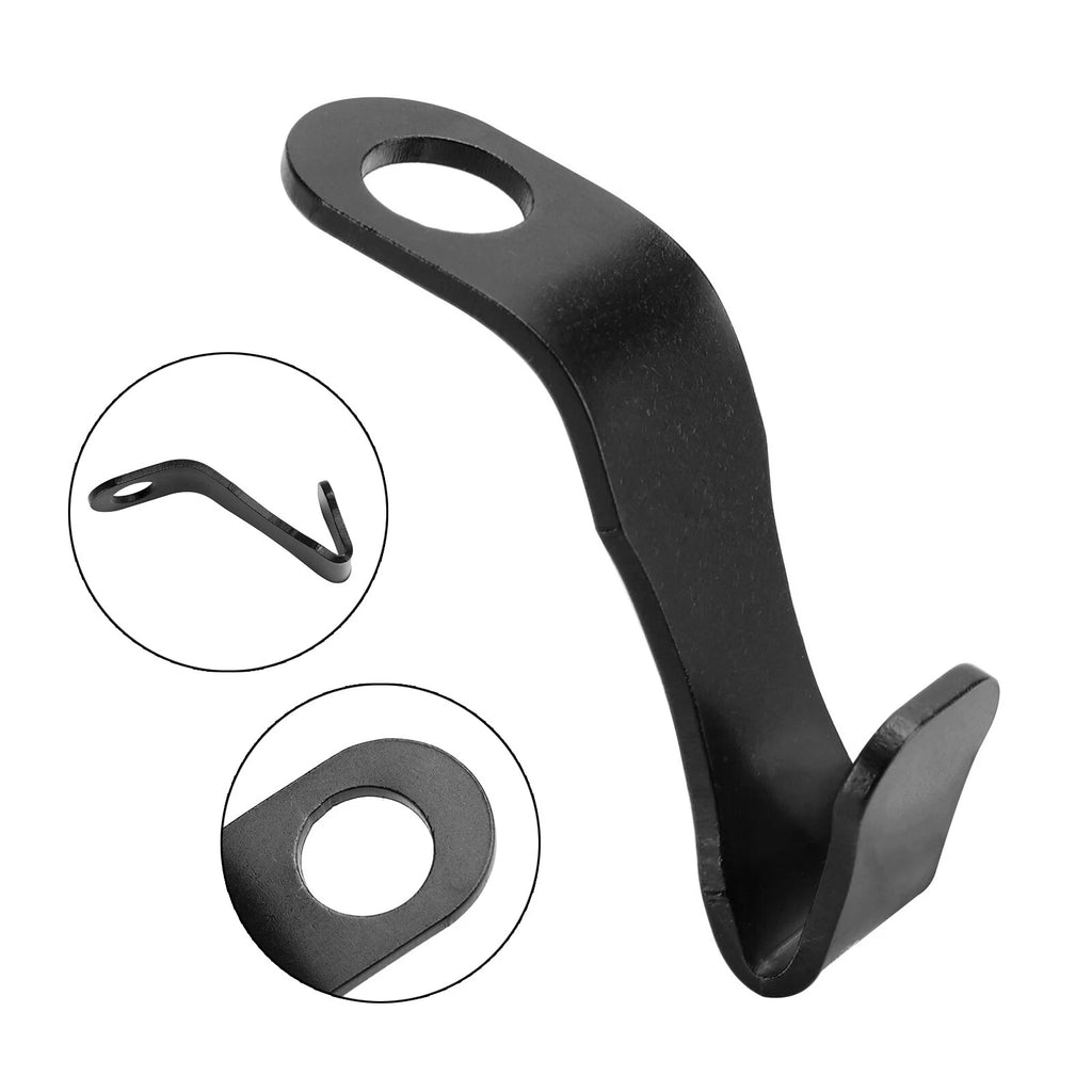 Helmet Hook Bracket for Universal Scooter Motorbike (Stainless Steel, Black)