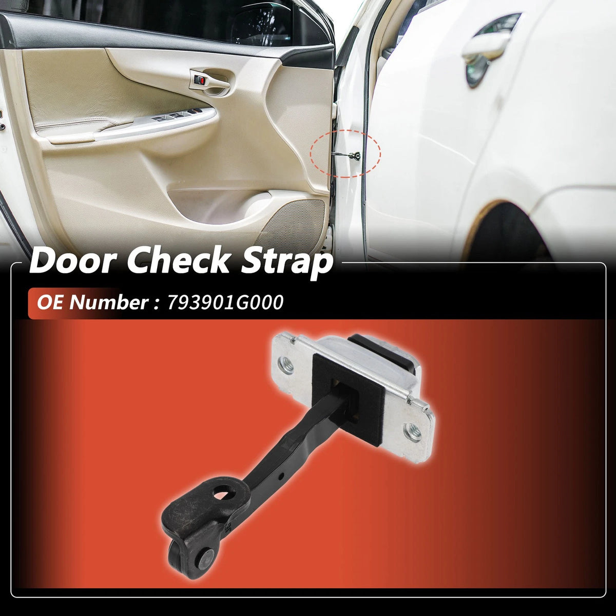 Front Right Door Check Strap for Hyundai Accent (2006–2011) No.793901G000