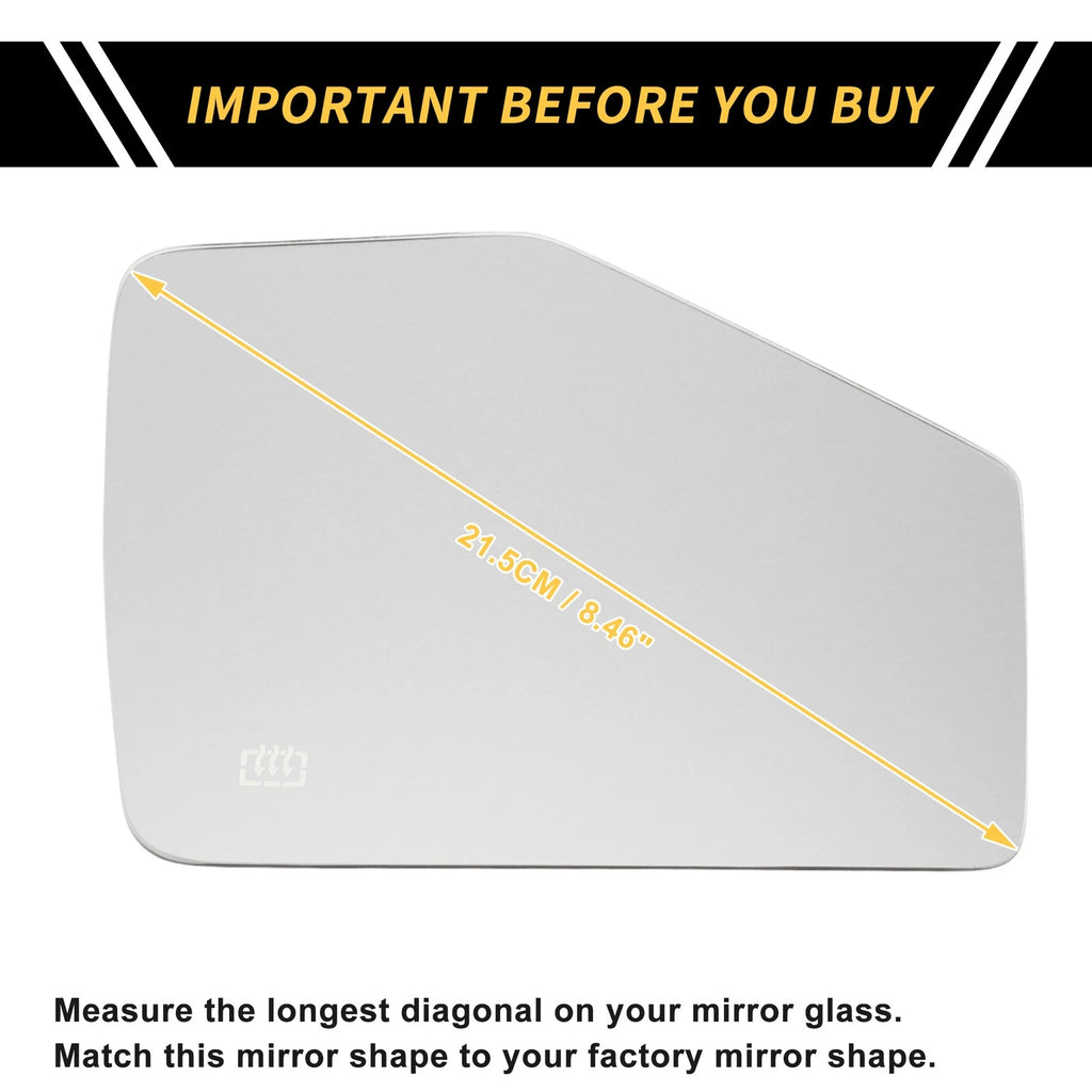 Left Side Mirror Glass Non Heated Replacement for Ford Explorer (2006–2010)