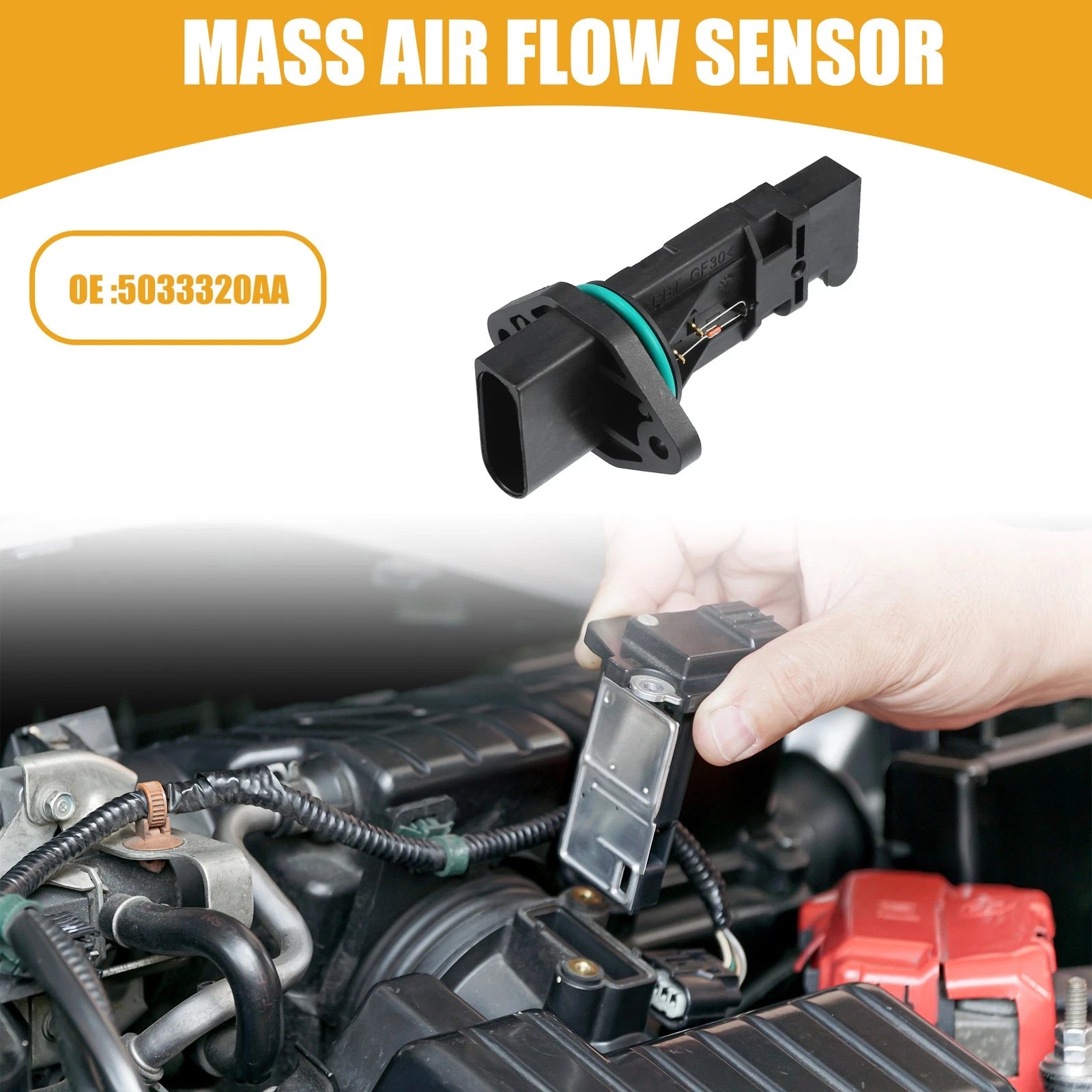 Mass Air Flow Sensor No. 5033320AA for Dodge Journey (2009–2010)