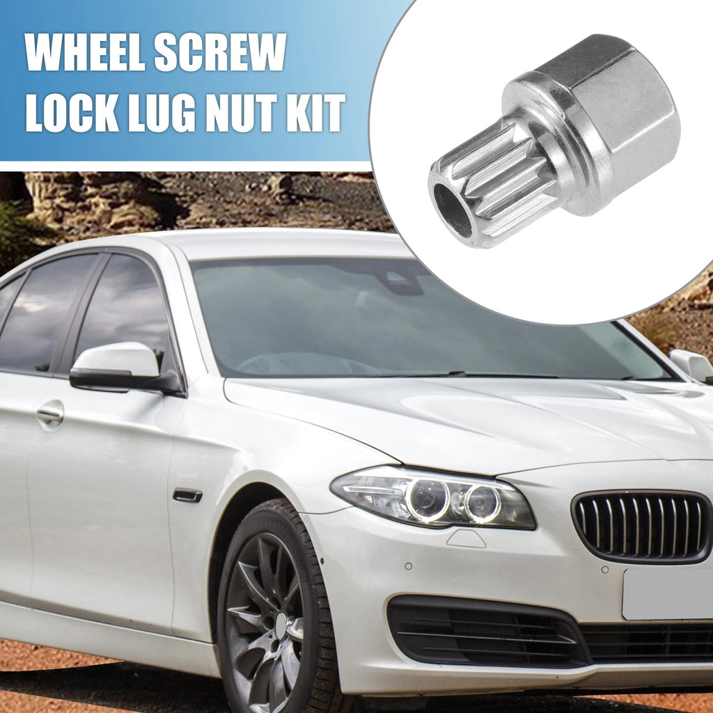 Wheel Screw Lock Lug Nut Kit with Socket Protector for BMW (2007–2019)