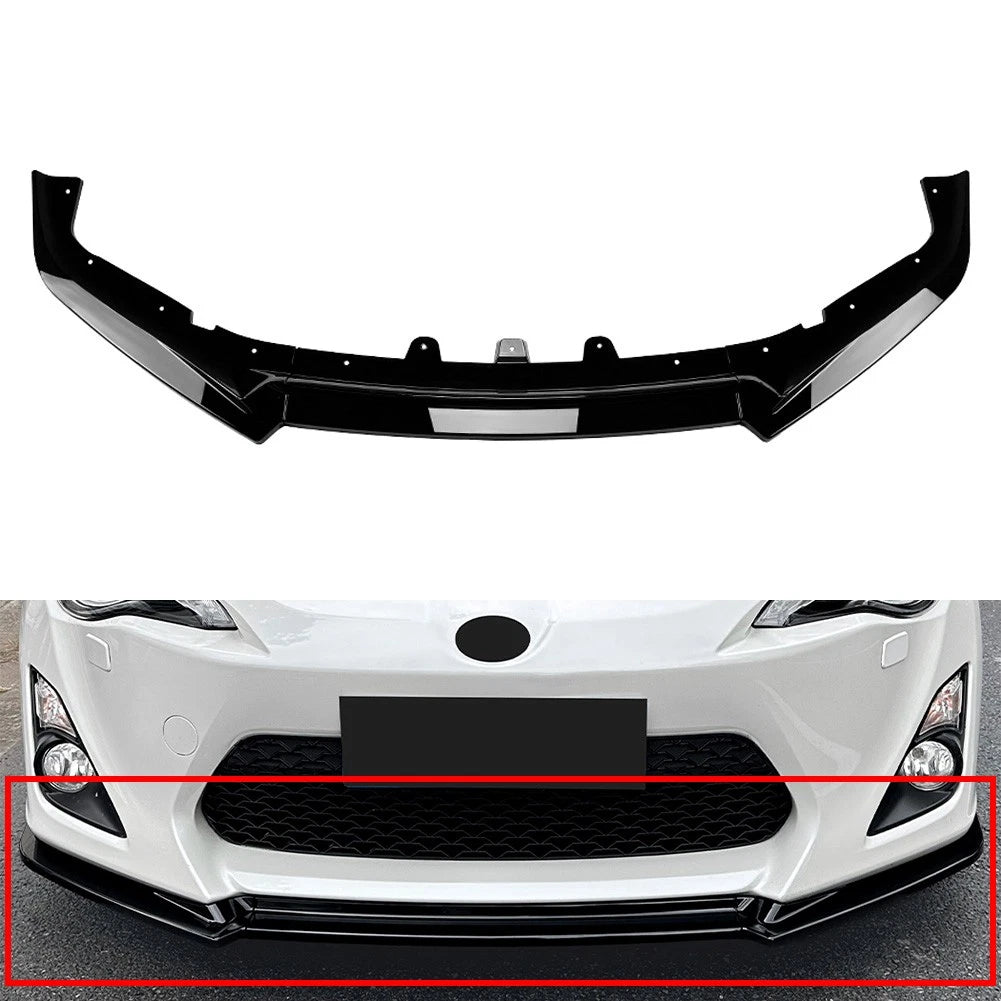 Front Bumper Splitter Spoiler Lip for Toyota 86 GT/FT86, Scion FR-S (2012–2020)